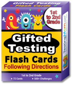 Buy Gifted Testing Following Directions Concepts Flash Cards pack (for 1st-2nd Grade)
