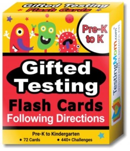 buy Gifted Testing Following Directions Concepts Flash Cards pack (for Pre-K-Kindergarten)